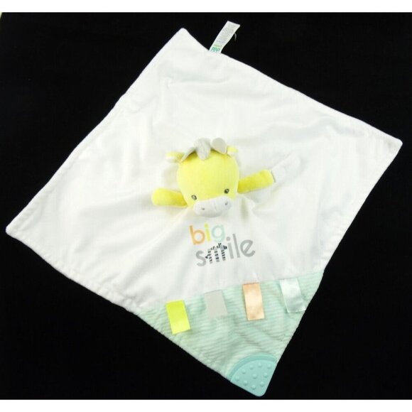 Child of Mine Carter's Smile Yellow Giraffe Lovey Blanket Plush Rattle Toy - Picture 2 of 11